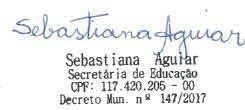 Ibicoara Sexta-feira 5 - Ano VI - Nº 1320 Secretaria Municipal de Educação Artigo 5º - Esta portaria entra em vigor na data