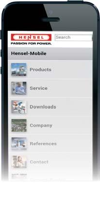 Hensel disponibilizamos catálogos, informações de produto e