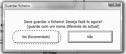 ANEXOS Anexo A Exemplo de verificação acústica utilizando a folha de cálculo elaborada Ao iniciar o programa, surge uma caixa de diálogo (ver Figura 82) onde é questionado ao utilizador se pretende