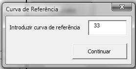 Figura 96 - Caixa de diálogo para introdução do valor inicial da curva de referência Ao clicar no botão Continuar, são efetuados todos os cálculos para obtenção do isolamento sonoro da fachada e é