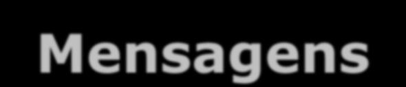 Mensagens Uma mensagem é uma comunicação entre objectos (emissor e receptor) que veicula informação na expectativa de provocar uma resposta (acção ou actividade) Uma acção de um objecto capaz de