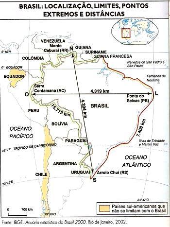 c) Limite é uma linha imaginária que divide dois territórios. d) Fronteira é uma linha imaginária que divide dois estados. e) Limite é uma área que se estende ao longo da linha de fronteira.