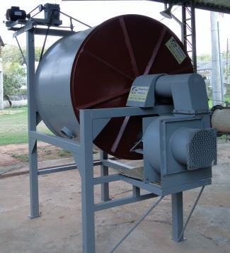 Figura 135 - Vista do secador rotativo intermitente, baseado no protótipo da Figura 134.
