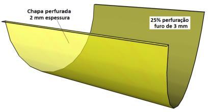 A metade superior do cilindro secador (Figura 144a) é construída com chapa lisa (2 mm) e contém a porta de carga/descarga, que deve ser fixada de modo a impedir a passagem do ar de secagem.