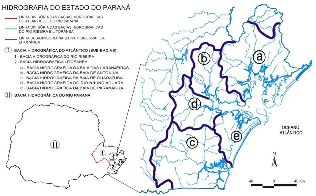 17 Atlântica, que é constituída pelos rios que drenam o leste paranaense e deságuam no oceano Atlântico.