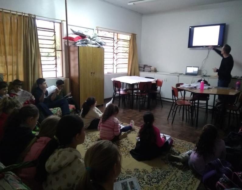 Palestra sobre agrotóxicos do Gestor Ambiental Tiago