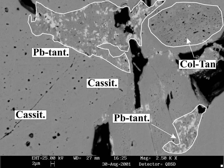 ESTUDO MINERALÓGICO E QUÍMICO DE CASSITERITA E SUAS INCLUSÕES SÓLIDAS, SÃO JOÃO DEL REI, MG, BRASIL 331 Tabela 5.