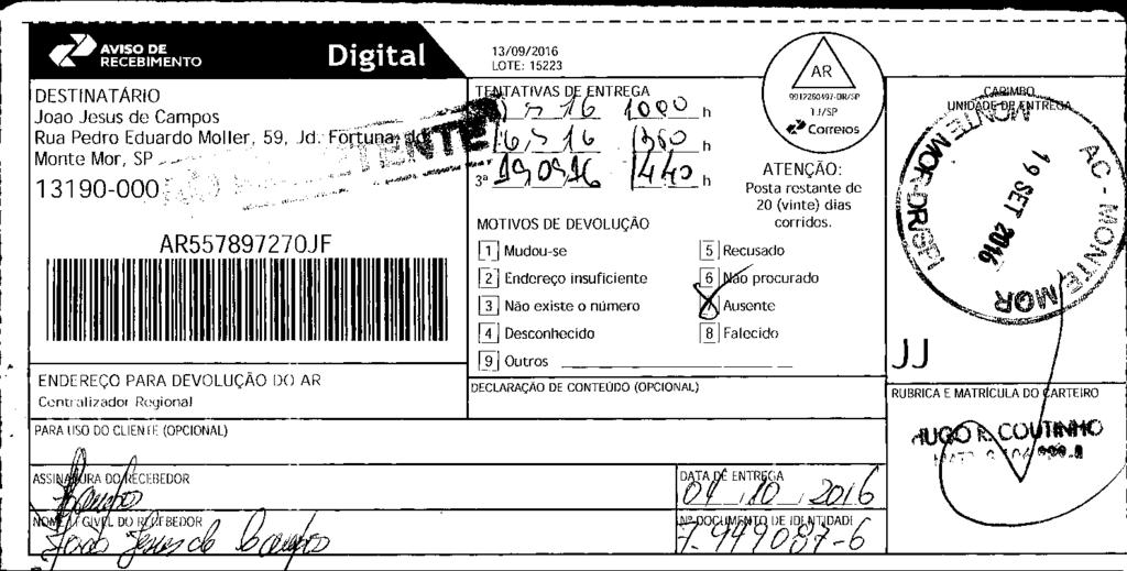 fls. 23 Este documento é cópia do original, assinado digitalmente por ALEXANDRE MACIEL SETTA, liberado nos autos em 07/10/2016 às 07:17.