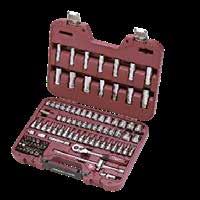 4017 COM ROQUETE FINE POWER 120 DENTES Conjunto de chaves HIGHTECH 3/8 com roquete, 101 peças 6-7-8-9-10-11-12-13-14-15 16-17-18-19-20-21-22-24 mm