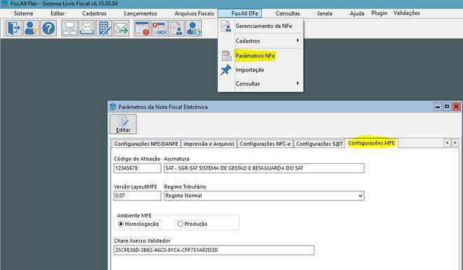 Fiscall Flex MFE - Instalação e Configuração 1.4.