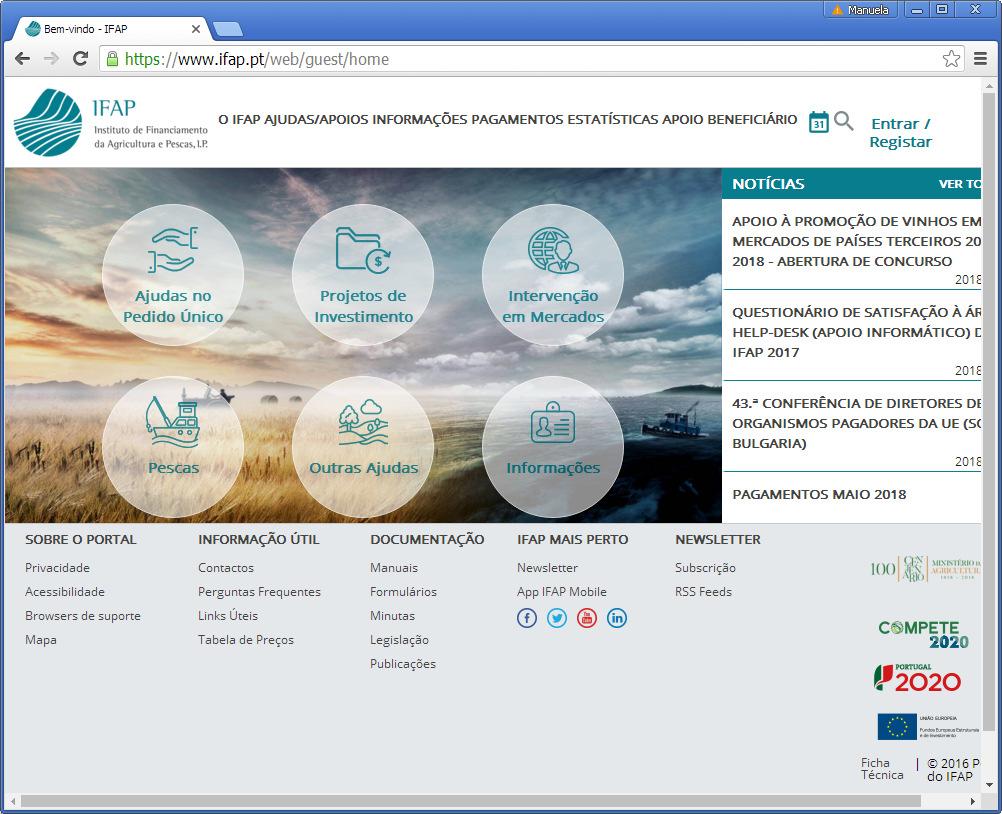 4.Registo de novos utilizadores no Portal IFAP Para poderem utilizar os serviços on-line, nomeadamente ter acesso ao O Meu Processo, os Beneficiários terão que se registar previamente como