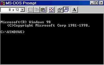 MS-DOS Introduzida na década de 1980 pela Microsoft, utilizava uma interface de linha de comando. Quando o MS-DOS é inicializado é apresentado uma tela contendo apenas um prompts de comando.