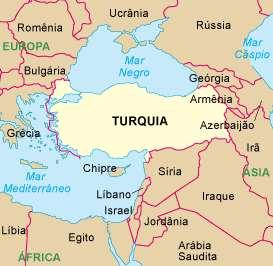 EUROPA MEDITERRÂNEA TURQUIA Assim como a Grécia, o país também se encontra em posição