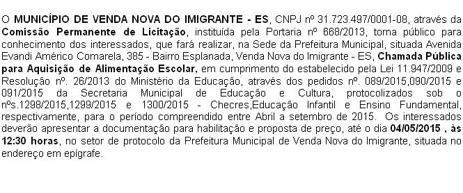 I - INTRODUÇÃO 2 - DO OBJETO Ítem(*) Código Especificação Marca Unidade Quantidade Unitário Valor Total ABACATE bem desenvolvido uniforme limpo 1 00020000 semi-maduro brilhante sem manchas ferimentos