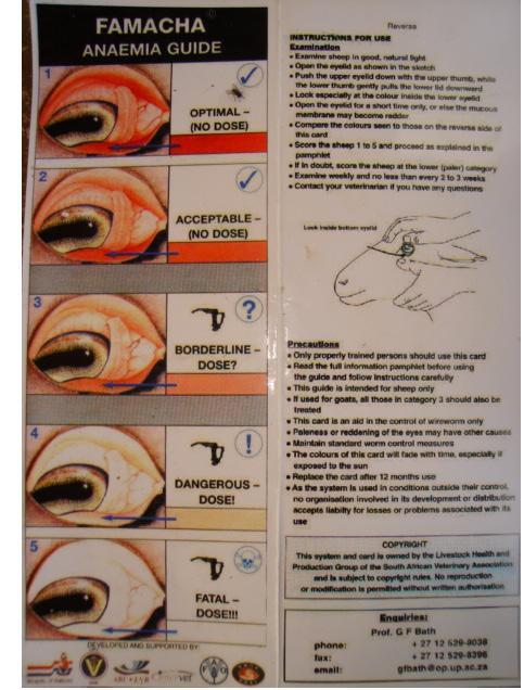 19 Figura 2: Cartão de análise para o método Famacha (Fonte: MALAN & VAN WYK, 1992).