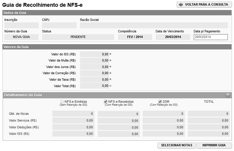 Página 20 de 21 Após, informar a Data para Pagamento e confirmar a seleção das NFS-e e/ou NFS (Convencionais) Declaradas