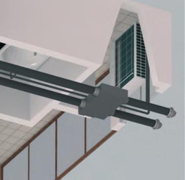 Climas Moderados (Primavera & Outono) Quando a diferença de temperatura entre o interior e o exterior é pequena, funciona como um ventilador sem recuperador de calor (Free Cooling).