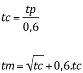 O tempo de concentração e o tempo de pico também podem ser estimados por equações empíricas estabelecidas em diferentes regiões.