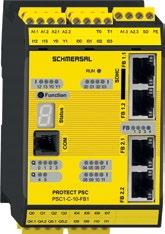 processamento de sinal seguro de interruptores de parada de emergência, grades de luz e outros dispositivos interruptores de segurança mecânicos e eletrônicos.