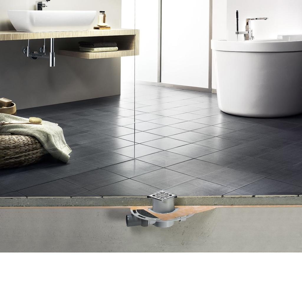 Sumidouros de casa de banho e pavimento Advantix da Viega 13 Sumidouro de casa de banho