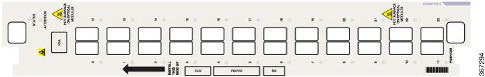Sobre a Fabric card Instalar a placa RPMC e as fabric cards O chassi NCS4KF-SA-DC pode alojar oito FCs.