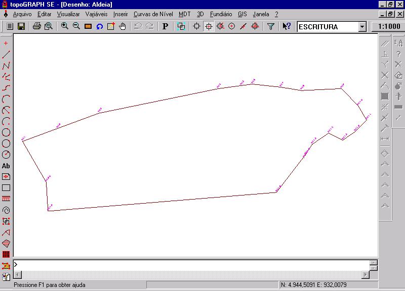 Iniciando o Sistema topograph 98 SE Módulo Topografia 12.