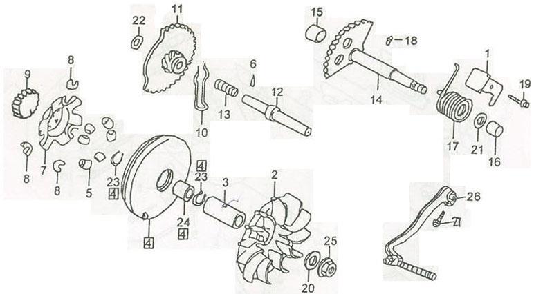 COBERTURA CARCAÇA LE 1 S15-M5411-00 COBERTURA CARCAÇA LE 1 1 S15-M5412-00 CONDUTOR DE AR CARCAÇA LE 1 2 GY6-125-001102 PLACA COBERTURA 1 3 S15-M0814-00 PINO 8X14 2 4 GY6-125-001104 BRAÇADEIRA CABO