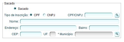 "Município: O usuário deverá clicar no botão BUSCAR (lupa) e informar o município desejado, dessa forma, o campo "UF" será automaticamente preenchido; "Grupo de distribuição": O usuário deverá