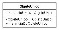Solução private static ObjetoUnico instanciaunica; public static ObjetoUnico instancia() { if (instanciaunica == null) { instanciaunica = new ObjetoUnico(); }
