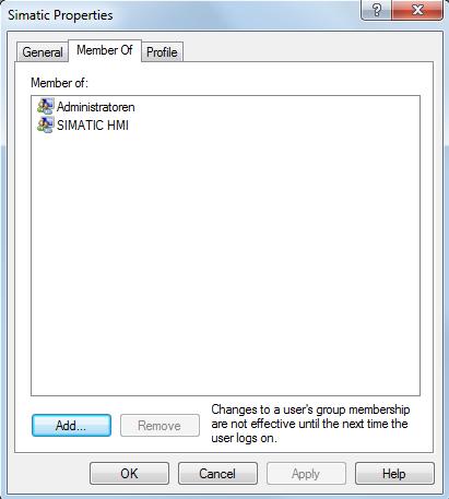 Usar o botão Add... para adicionar user groups. 3.6. SQL Server 3.6.1. O nome do computador não pode ser alterado depois de instalado o WinCC / SQL Server.