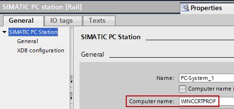 O nome do computador deve ter sido inserido corretamente na configuração