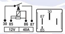 SPI e MPI, ventilador do radiador, ar condicionado, buzina, desembaçador do vidro traseiro, partida à frio e faróis auxiliares.