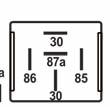 012 Relé Auxiliar, 4 terminais sendo 2(8,0mm) com suporte 12V
