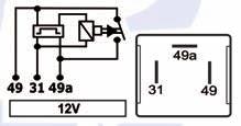 Comando do pisca. Relé duplo de faróis.