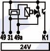 Substitui relés com 3 ou 4 saídas Veículos 24V com lanternas LED CON RDF.