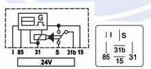 150.822 Relé Temporizador 24V 6 terminais com suporte TRT 150.