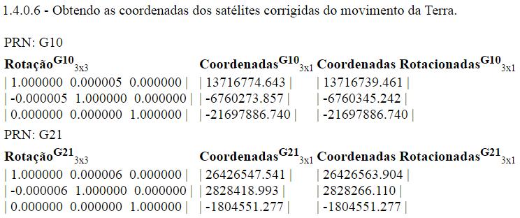 Figura 1.6 Correção das coordenadas cartesianas geocêntricas em função da rotação da Terra. Figura 1.7 Obtenção do azimute e ângulo de elevação de cada satélite e aplicação do Modelo de Klobuchar.