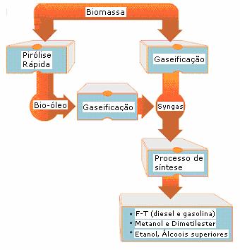 Plataforma termoquímica para lignocelulósicos para combustíveis de 2 a e 3 a