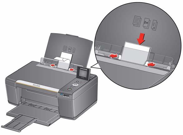 Impressora Multifuncional KODAK ESP C315 Como colocar envelopes A bandeja tem capacidade para 20 envelopes. IMPORTANTE: Não coloque envelopes abertos ou com janelas visíveis.