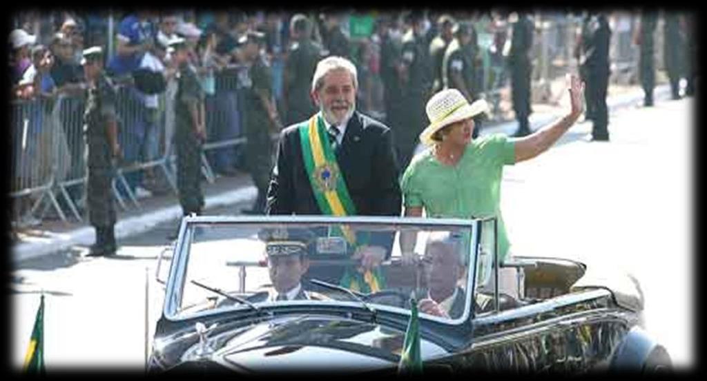 LUÍS INÁCIO (01/01/03 01/01/11) Foi candidato a presidente cinco vezes: Derrotas: # 1989 (perdeu para Fernando Collor de Mello) # 1994 (perdeu para