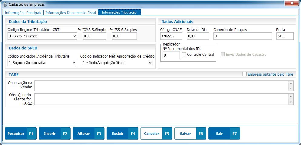 Dentro da propriedade de NFE era usada uma configuração para as informações de