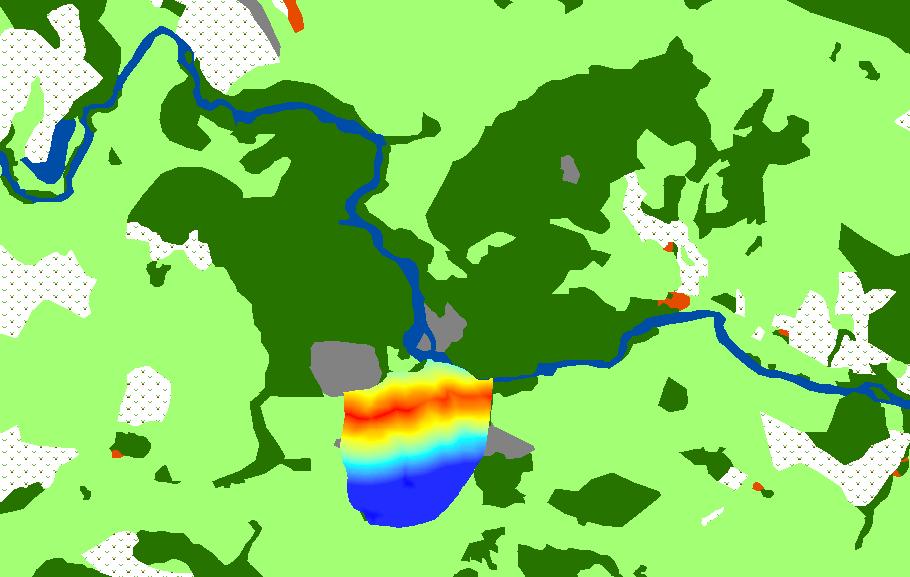 redução da diversidade de espécies, contaminação dos solos, água, fauna e flora por agrotóxicos e fertilizantes. Figura 6: Mapa de distância da estrada reescalonado.