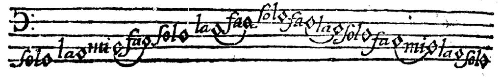4. THOMAS CAMPION (CA. 1614) Para Campion (ca. 1614, f B4a), o verdadeiro conhecimento da escala consiste da observação do meio tom que é expressado pelas sílabas mi fá ou lá fá.