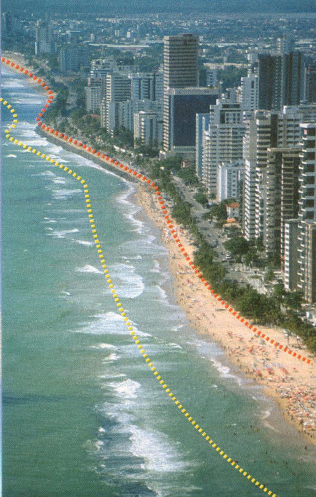 Impactos na área costeira, Recife, Pernambuco Necessidade de projeções de elevação do nível no