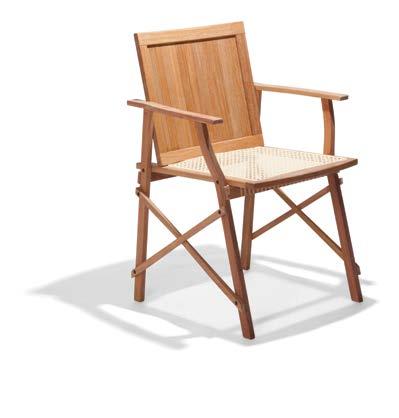 Maresias Chair withoarms - Straw Seat/Wood Backrest 82 cm 32.