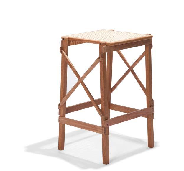 54 Banqueta Maresias 45 - Assento Palha Maresias Stool 45 - Straw Seat 44,5 cm 17.1/2 49 cm 19.