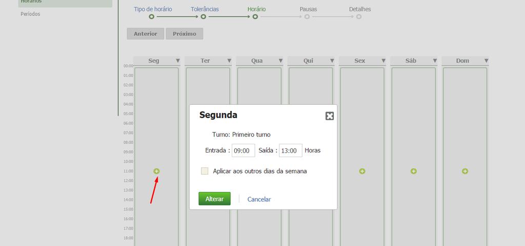 No segundo turno, informe: Entrada: Informe a volta do colaborador ( do almoço) Logo após será apresentado o segundo turno, informe a entrada e saída da seguinte forma.
