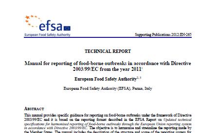 REFERÊNCIA BIBLIOGRÁFICA 2 Documento da EFSA relativo à notificação de Doenças de Origem Alimentar.