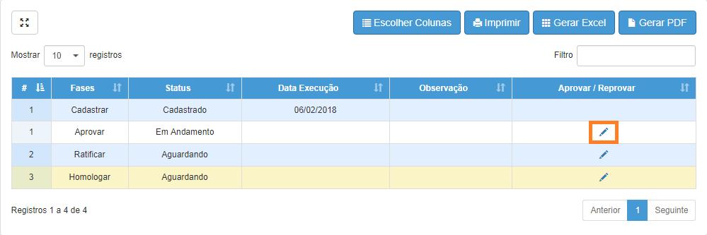 Caso deseje visualizar uma lista dos eventos cadastrados, clique em Lista de Eventos.