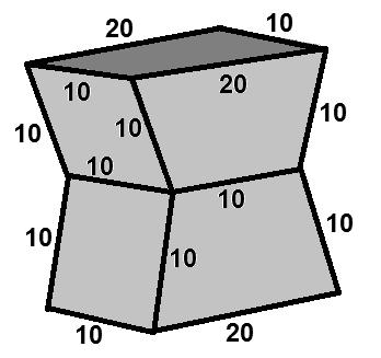 7) A base de um prisma hexagonal regular está inscrita num círculo de 10 cm de diâmetro. A altura desse prisma, para que a área lateral seja 01 cm, mede (A) 4,5 cm. (B) 6,7 cm. (C) 7,5 cm. (D) 9, cm.